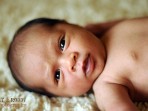 Newborn Portrait, Smiling Baby