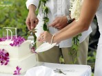 Royal Kona Wedding, Cake Cutting