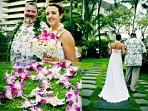 Royal Kona Wedding, Bride With Dad