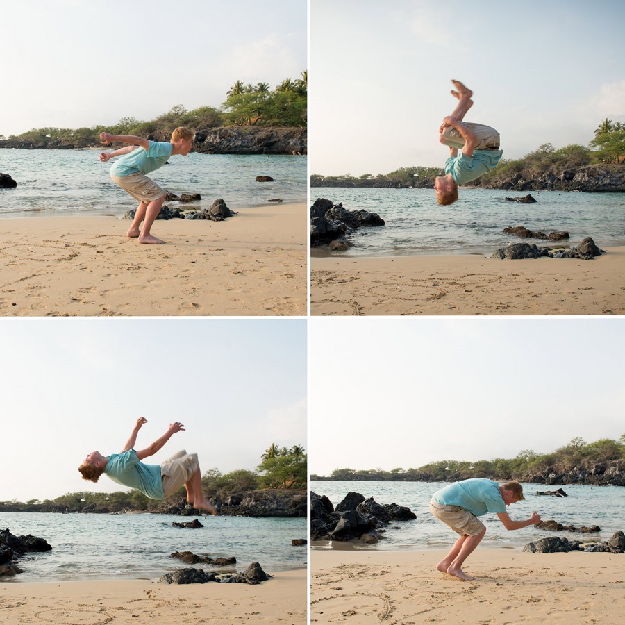 Kona Family Photographer, Back Flip